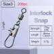 8-shaped Ring American Swivel B- Type Pin Quick Connector Lure Fishing Supplies Connection 8-word Ring