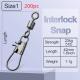 8-shaped Ring American Swivel B- Type Pin Quick Connector Lure Fishing Supplies Connection 8-word Ring