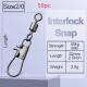 8-shaped Ring American Swivel B- Type Pin Quick Connector Lure Fishing Supplies Connection 8-word Ring