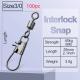 8-shaped Ring American Swivel B- Type Pin Quick Connector Lure Fishing Supplies Connection 8-word Ring