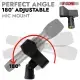 5 Core Microphone Stand 3 Level Height Adjustable 24-67" W Heavy Duty Round Base Floor Mic Stands