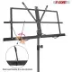 5 Core Music Stand Adjustable Desktop Book Stands Portable Sheet Holder All Metal Foldable Bookstand - MUS FLD BLK