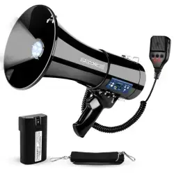 5 Core Megaphone 50W Bluetooth Rechargeable Portable Bullhorn 1100 Yards W Siren