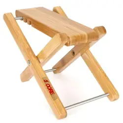 5 Core Guitar Foot Stool 3 Level Adjustable Leg Rest Non Slip Portable Wood Classical Footrest