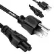 5Core AC Power Cord 10Ft 3 Prong US Male To Female Extension Adapter 16AWG/2C 125V 13A