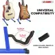 5 Core Guitar Stand 2 Pack A Frame W Soft Foam Arm Non Slip Rubber For Acoustic Electric Bass