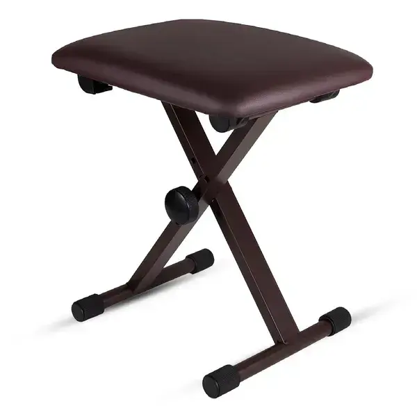 5 Core Keyboard Bench 2 Inch Padded Cushioned Piano Stool Height Adjustable 19" Guitar Seat Portable