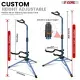 5 Core Guitar Stand Floor Adjustable Heavy Duty W Neck Holder For Acoustic Electric Classic Bass - GSH HD D-BLU