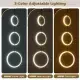 3-Circle LED Floor Lamp, Gold Standing Lamp With Adjustable Brightness & 3 Color Temperatures