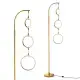 3-Circle LED Floor Lamp, Gold Standing Lamp With Adjustable Brightness & 3 Color Temperatures