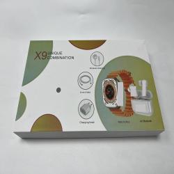 X8X9X10 Smart Watch Wireless Power Bank Bluetooth Headset Charging Plug Six-piece Double Strap