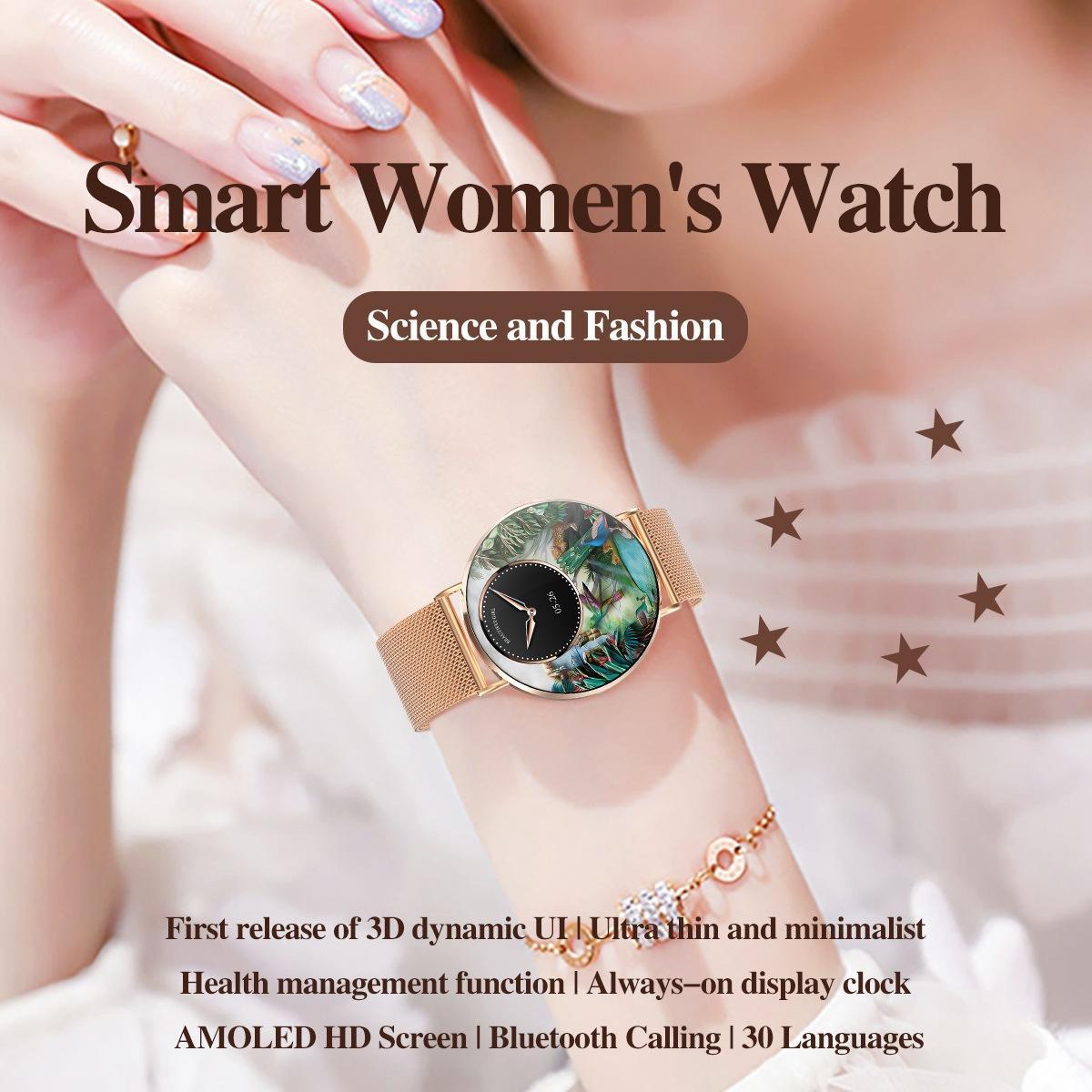Aluminum Alloy Body Bluetooth Calling Ultra-thin Womens Watch