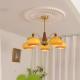 American-style Vintage Walnut Wood Bedroom Chandelier