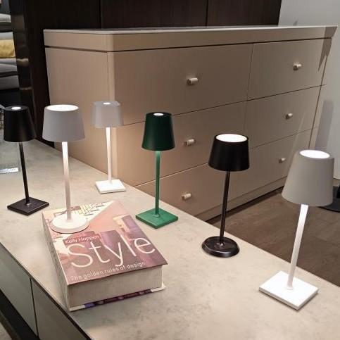 LED Mini Ambient Table Lamp Touch-Activated Rechargeable Desk Lamp