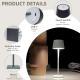 LED Mini Ambient Table Lamp Touch-Activated Rechargeable Desk Lamp