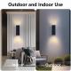 12in Outdoor Wall Lights 4 Packs,Modern Square Outdoor Porch Light,Square Cylinder Up Down Lights Aluminum Waterproof Wall Lighting Exterior Light For Porch Patio Garage No Bulb