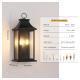 2-Pack Large Outdoor Wall Lights, 22IN Porch Light Outdoor Wall Sconce Lantern, Black Exterior Lighting Fixture Wall Mount, Outside Light For House Garage Bulb Not Included