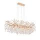 Modern Rectangular Chandelier, 49.2in Gold Crystal Tree Branch Chandelier 14 Lights Luxury Raindrop Light For Dining Room, Kitchen Island, Living Room Bulb Is Not Including