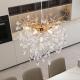 Modern Tree Branch Crystal Chandelier Luxury Gold Crystal Pendant Lighting 18in Contemporary 7-Light Chandeliers For Dining Room Kitchen Bedroom Living Room Bulb Is Not Including