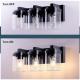 3 Light Bathroom Vanity Light, Matte Black Bathroom Light Fixtures With Clear Glass Shade, Vanity Light Fixtures Over Mirror For Bedroom Living Room NO BULBS