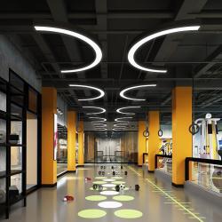 LED Curved Semicircular Ring Chandelier