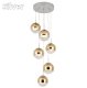 Living Room Mezzanine Modern Minimalist Duplex Staircase Long Chandelier