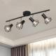 Restaurant Bar Vintage Wrought-iron Four-head Hollowed-out Spotlights