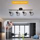 Restaurant Bar Vintage Wrought-iron Four-head Hollowed-out Spotlights