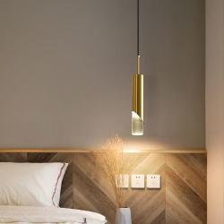Light Luxury Bedroom Bedside Chandelier Cylinder Style Minimalist