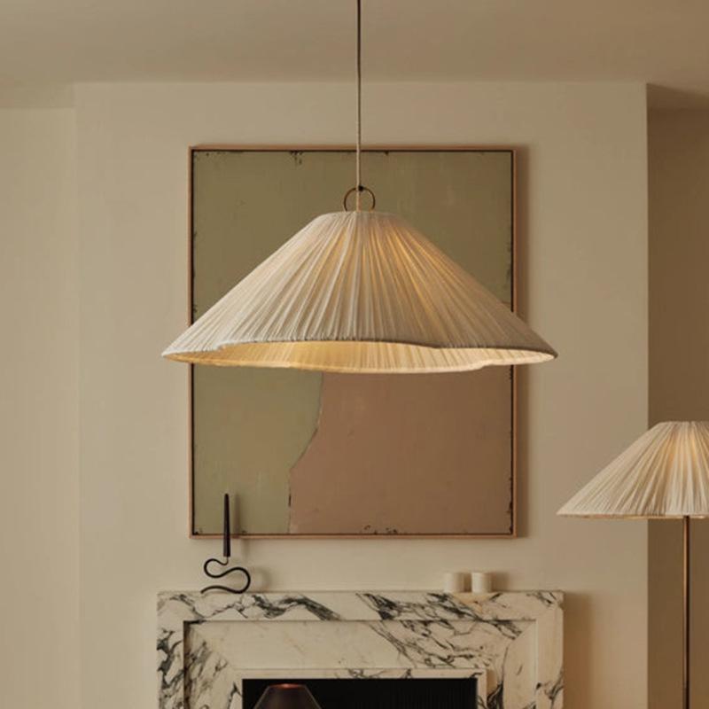 French Retro Mid-Century High-End Fabric-Art Atmosphere Chandelier