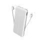 10000mAh Power Bank Portable Charger With US Plug 2 Built-in Cables External Battery Pack With 4 Ouputs 3 Inputs Fit For IOS Phone 14 Android And More