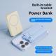 Magnetic Power Bank Mobile Power Supply Wireless Charger With Cable