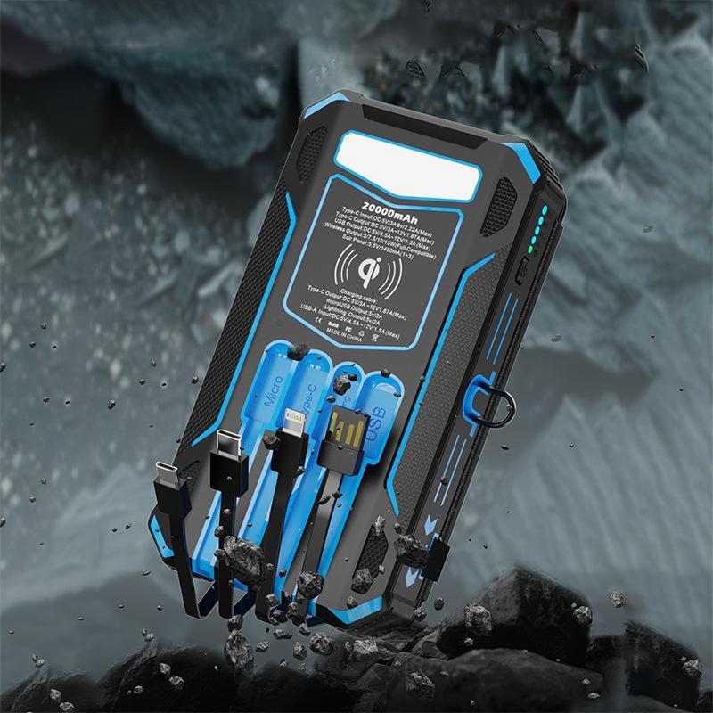 Solar Three Fold Bank Folding Outdoor Portable Large Capacity Mobile Power Supply