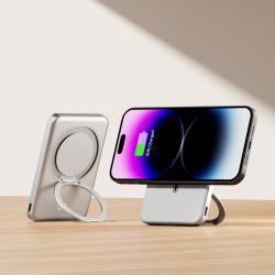 Magnetic Suction With Rotating Bracket Digital Display Power Bank