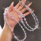 Fashionable All-Match Travel Crossbody Chain Crystal Butterfly Beaded Phone Lanyard