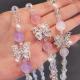 Fashionable All-Match Travel Crossbody Chain Crystal Butterfly Beaded Phone Lanyard