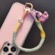 Contrast-color Tassel Pendant Hand-woven Sturdy And Durable Phone Lanyard