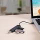  Chm Series Usb2.0 To Usb2.0X4 and Micro Usb Power Supply Black 0.5M