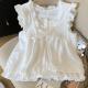 Ruffle-trimmed Age-reducing Loose-fit Puff-sleeve Doll Shirt