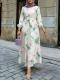 Loose-fitting High-waisted Drawstring Casual Long-sleeve Dress