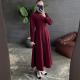 Blue Casual And Elegant Straight-leg Long-sleeve Shirt Dress