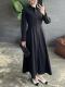 Blue Casual And Elegant Straight-leg Long-sleeve Shirt Dress