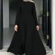 Womens Long-sleeved Sexy Round-neck Mermaid Dress