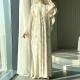 Printed Robe Womens SpringAutumn Loose Outerwear Cardigan Ethnic-Style Dress