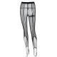 Sexy Sheer Mesh High Waist Hip Lift Pure Color Tight All-match Leggings