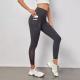 High Waist Grenadine Stitching Yoga Pants Pocket Quick-drying Breathable Hip Lifting Sport