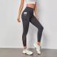 High Waist Grenadine Stitching Yoga Pants Pocket Quick-drying Breathable Hip Lifting Sport