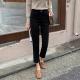 Black Plus Velvet Smoke Pipe Jeans Leggings
