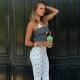 Polka-dot Print Elegant Sporty Casual Cropped Leggings