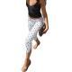 Polka-dot Print Elegant Sporty Casual Cropped Leggings